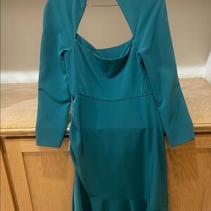 Sachin + Babi Elegant Teal Long Sleeve Dress
